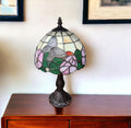 15" Tiffany Style Floral Butterfly Table Lamp