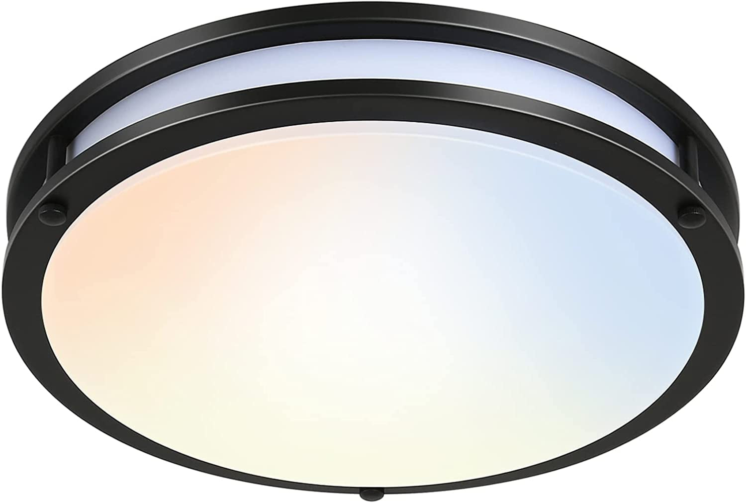 13 Inch Flush Mount LED Ceiling Light Fixture, 2700K/3000K/3500K/4000K/5000K Adjustable Ceiling Lights, Oil Rubbed Bronze Saturn Dimmable Lighting for Hallway Bathroom Kitchen or Stairwell, ETL Listed Home & Garden > Lighting > Lighting Fixtures > Ceiling Light Fixtures Hykolity Oil Rubbed Bronze.1 16 inch