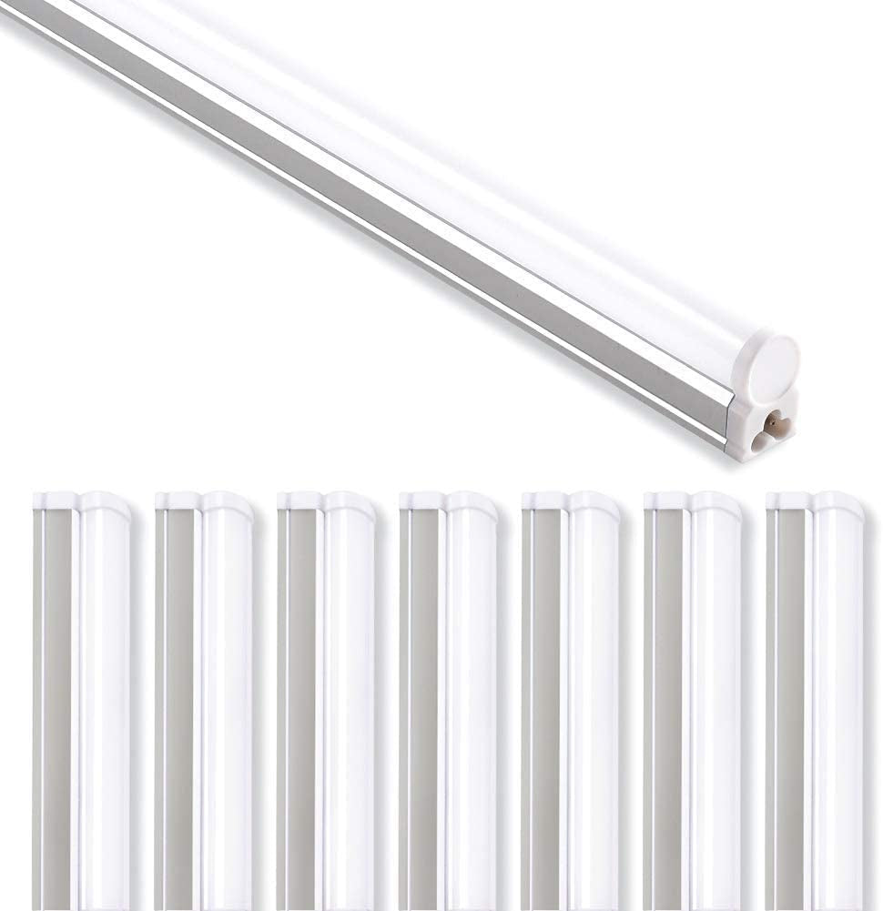 (Pack of 8) Barrina LED T5 Integrated Single Fixture, 4FT, 2200Lm, 6500K (Super Bright White), 20W, Utility Shop Light, Ceiling and under Cabinet Light, ETL Listed, Corded Electric with On/Off Switchs Home & Garden > Lighting > Lighting Fixtures > Cabinet Light Fixtures Bailina Lighting Electric Appliance Co.,Ltd Daylight Glow 4000k